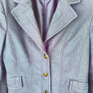 Kasper blue/gray denim jacket, 14 EUC *FINAL*